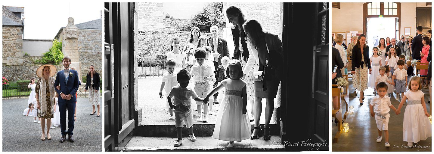mariage- entrée église - lise trement photographe- saint briac sur mer